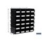 Triton Products Stacking Hanging Interlocking Bins, Polypropylene, Black, 7-3/8" L x 4-1/8" W x 3" H, 24 CT 3-220BK - alternate 2